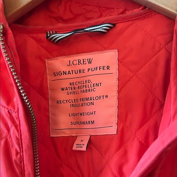 J. Crew Red Quilted Jacket - Picture 2 of 6